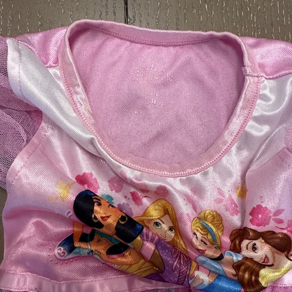 Toddler Girls Disney Princess Pink Floral Fantasy Dress or Nightgown • Size 3T - Picture 4 of 12